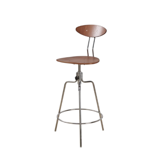 Nordic Bar Stool With Backrest