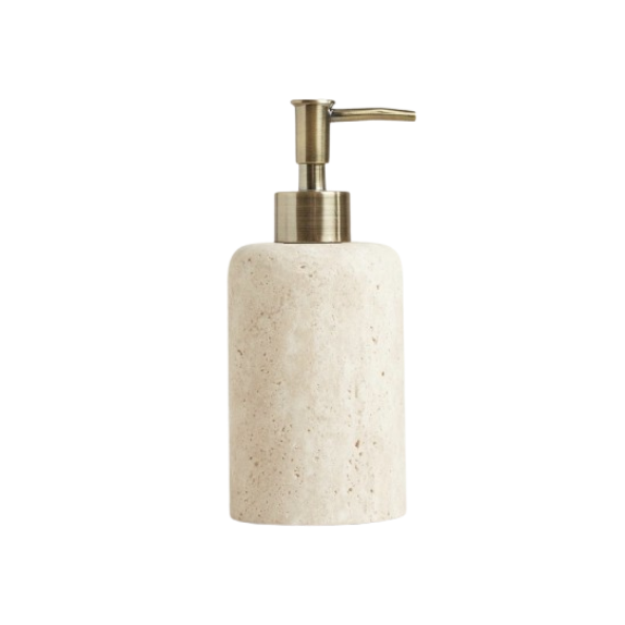 Beige Marble Bathroom Dispenser