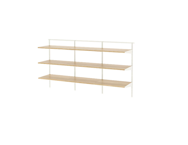BOAXEL Shelving Unit, 187x40x101 cm, White/Oak