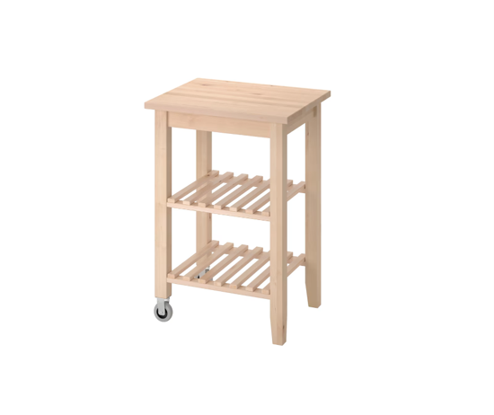 BEKVÄM Kitchen Trolley, 58x50 cm, Birch