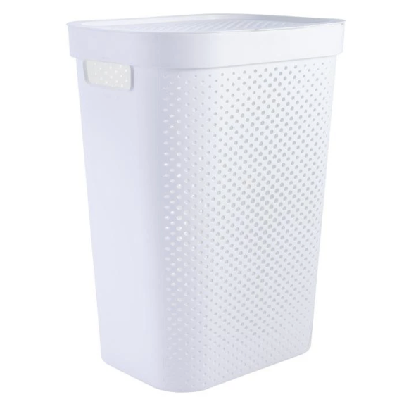 Plastic Laundry Basket Large Hamper with Lid