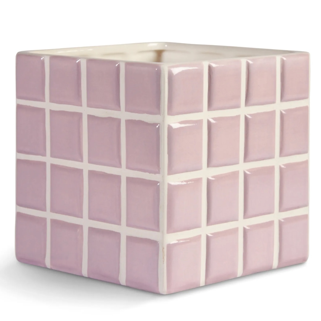Tile Planter Pot - Lilac