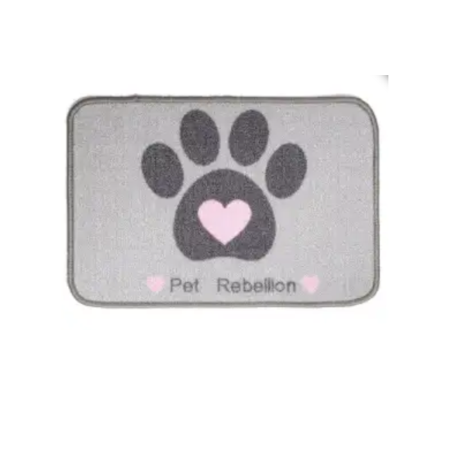 Absorbent Food Mat – Heart (Grey) (Large)