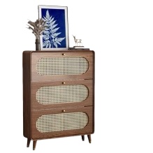 Rattan Slim Shoe Rack