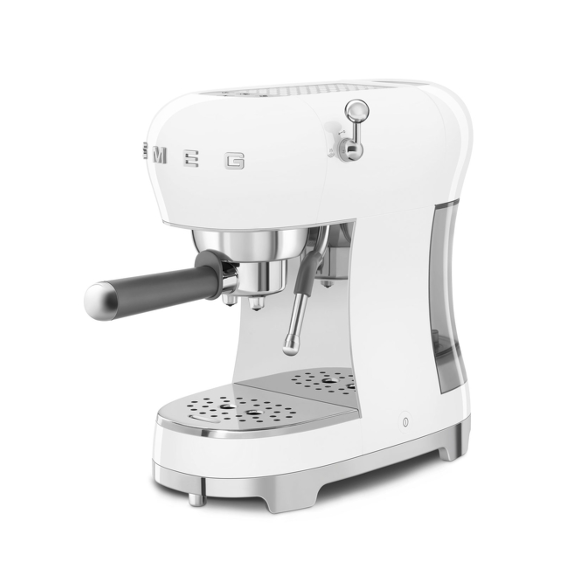 Espresso Coffee Machine with Steam Wand - White