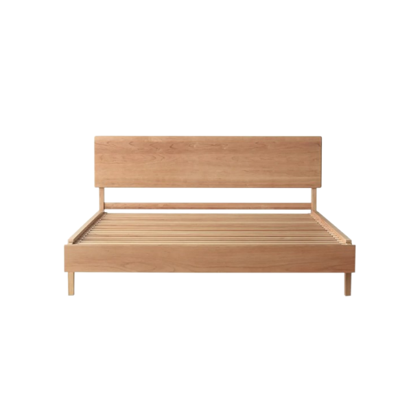 Scandinavian Wood Bed Cherry Nut