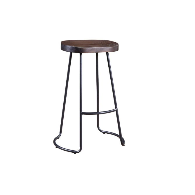 Lofthome Industrial Elm Wood Bar Stool