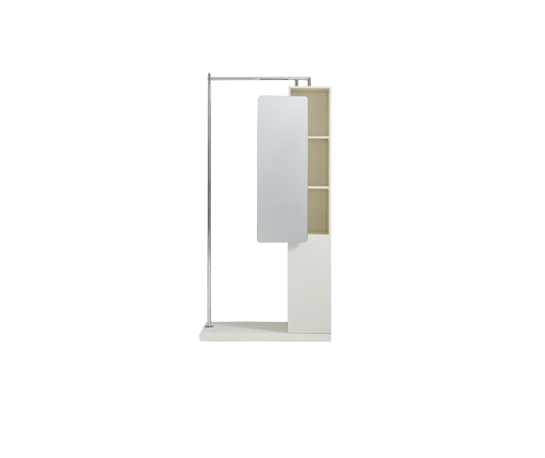 Lassana Clothes Rack With Mirror,  0.9M, White