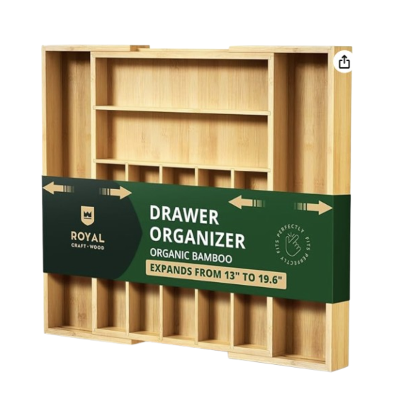 Bamboo Kitchen Drawer Organiser