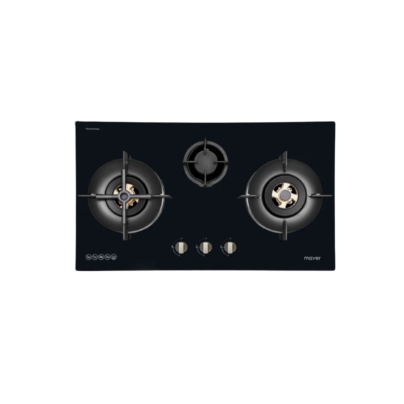 86cm 3 Burner Glass Gas Hob, MMGH8831HI