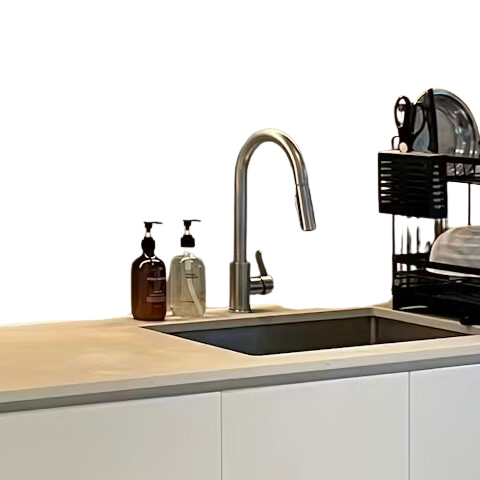 Kitchen Sink Mixer - Matte Silver