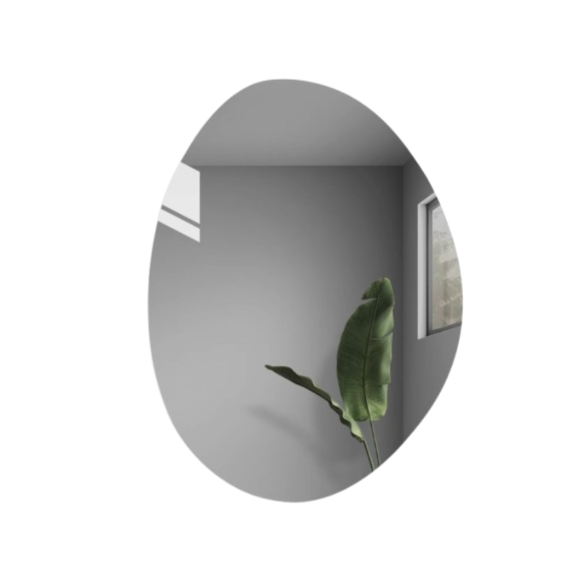 Irregular Oval Wall Mirror