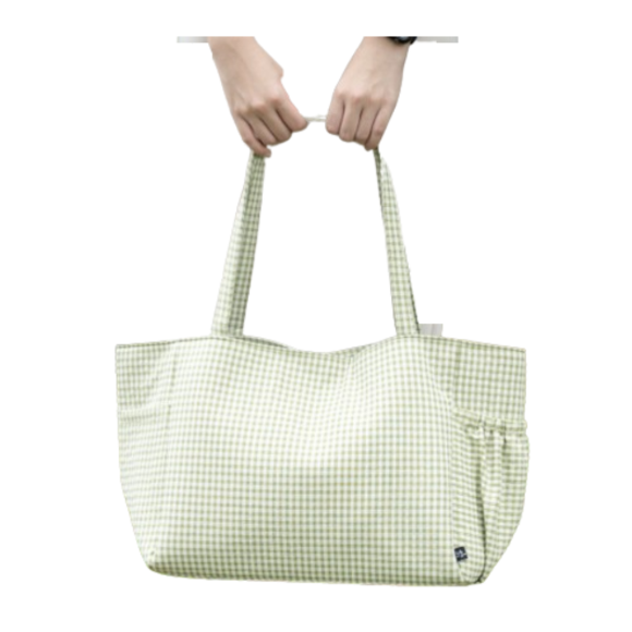 Otheohand Gingham Totebag - Retro Green