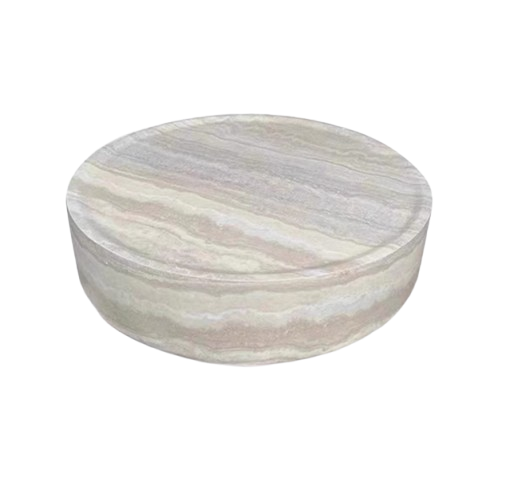 Round Travertine Coffee Table