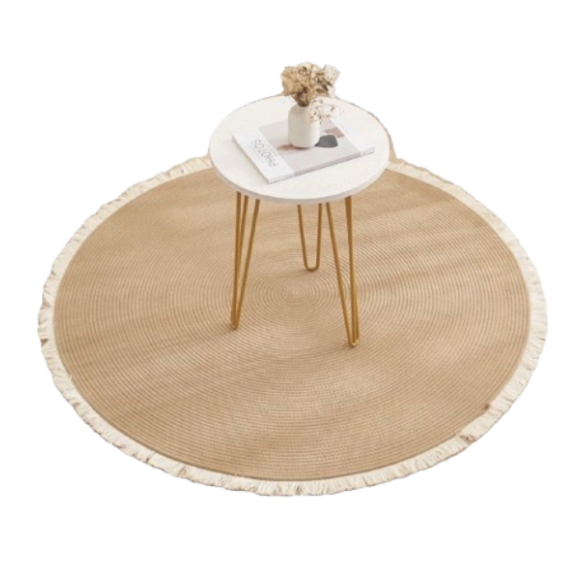 Round Tassel Woven Mat
