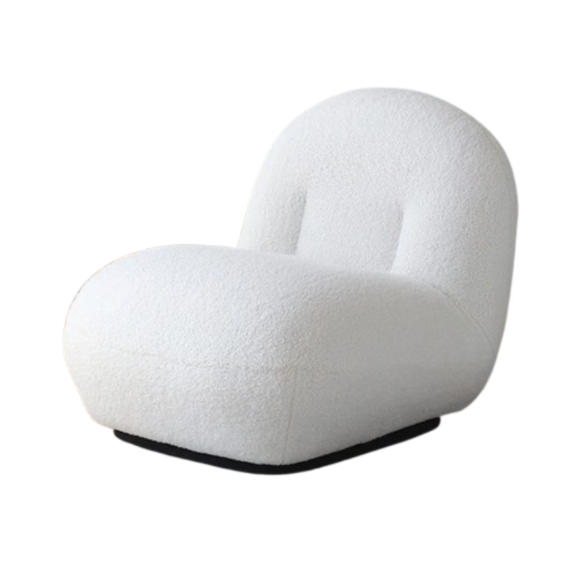 White Boucle Armchair