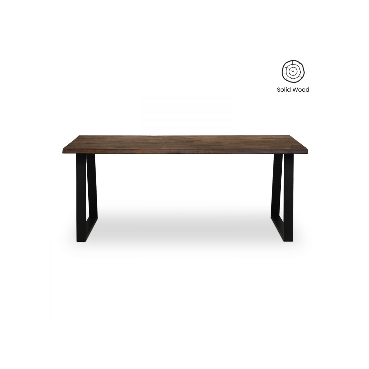 Fletcher Cedar Brown Faux Live Edge Dining Table,190cm