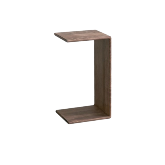 PRESTON C-Shaped End Table, Walnut
