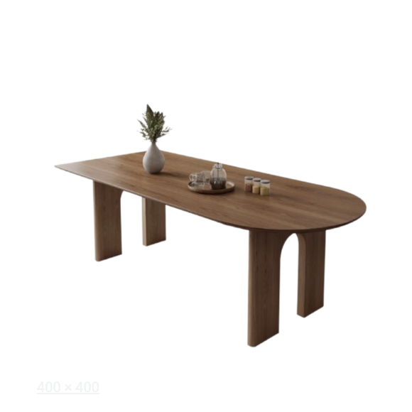 Nordic Solid Wood Desk Log Design Dining Table