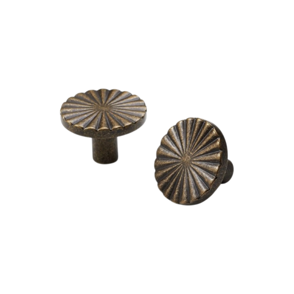 Antique Brass Cabinet Knobs, 2 Pack