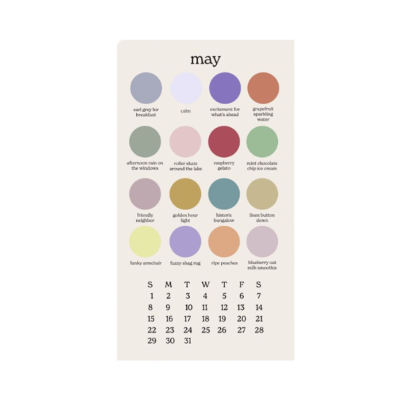 Colour Dot Calendar