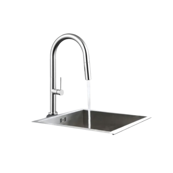 Scratch Resistance Kitchen Sink with Kitchen Pull-out Faucet Mixer Tap