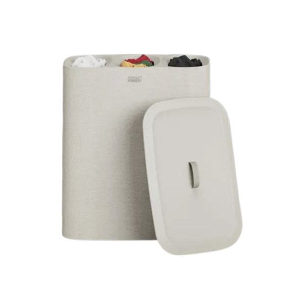Tota Trio 90L Ecru Laundry Separation Basket