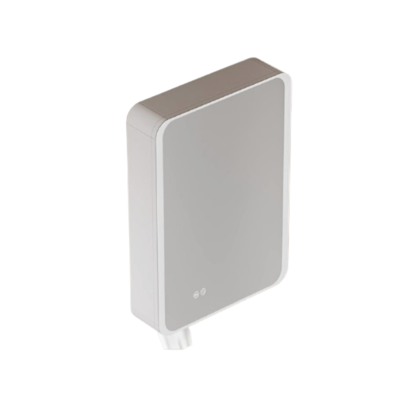 Aluminum Arc-shaped Bathroom Mirror Cabinet