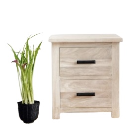 Lowanu Bedside Table - White