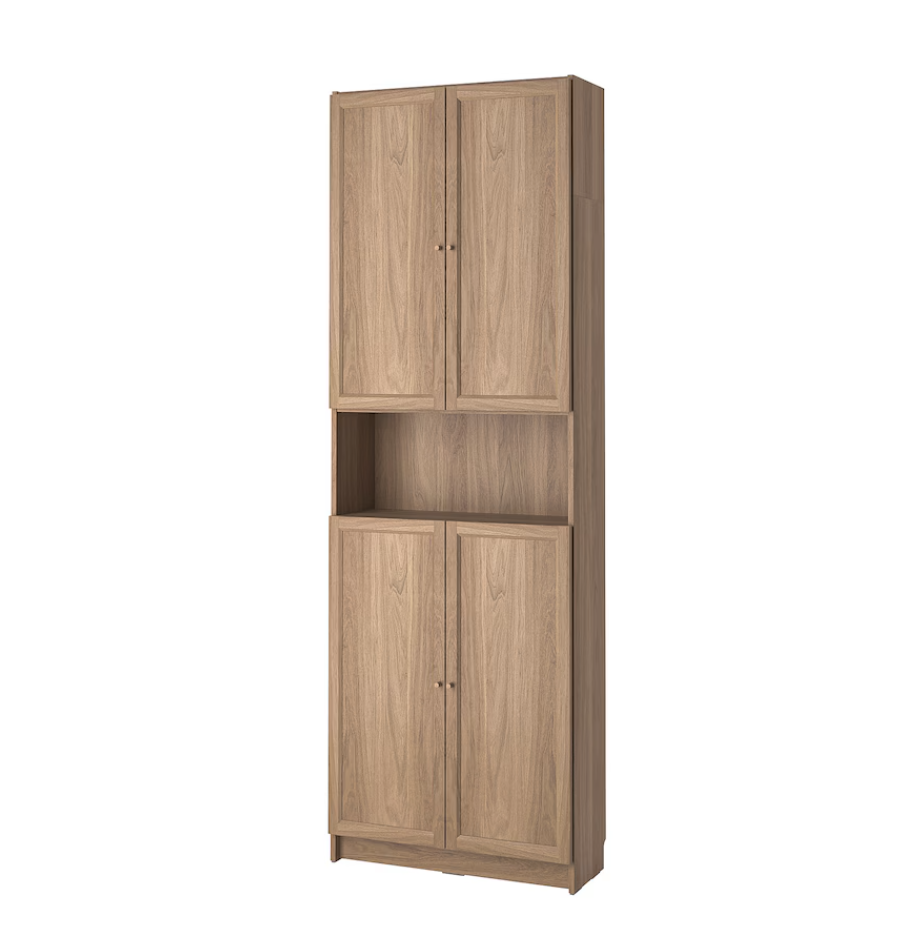 BILLY / OXBERG Bookcase W Doors/Extension Unit,  80x30x237 cm
