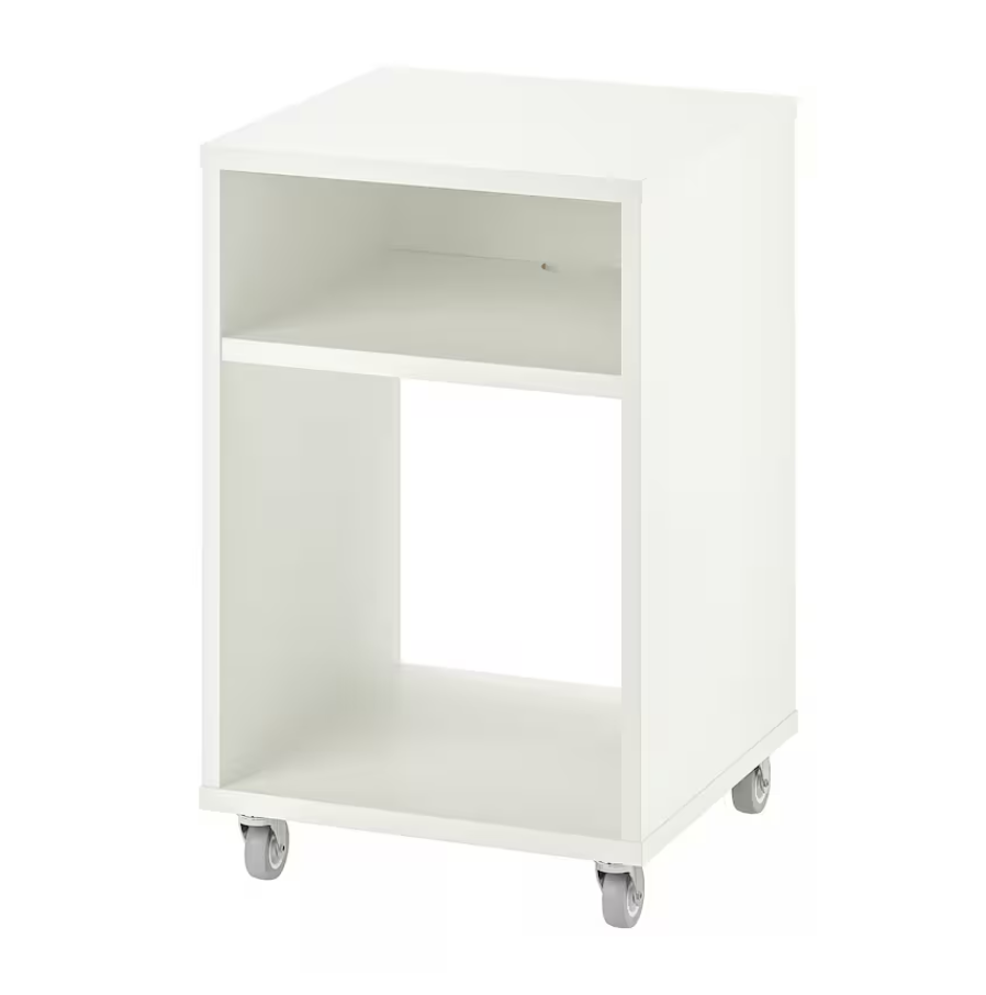 VIHALS Bedside Table, White, 37x37 cm