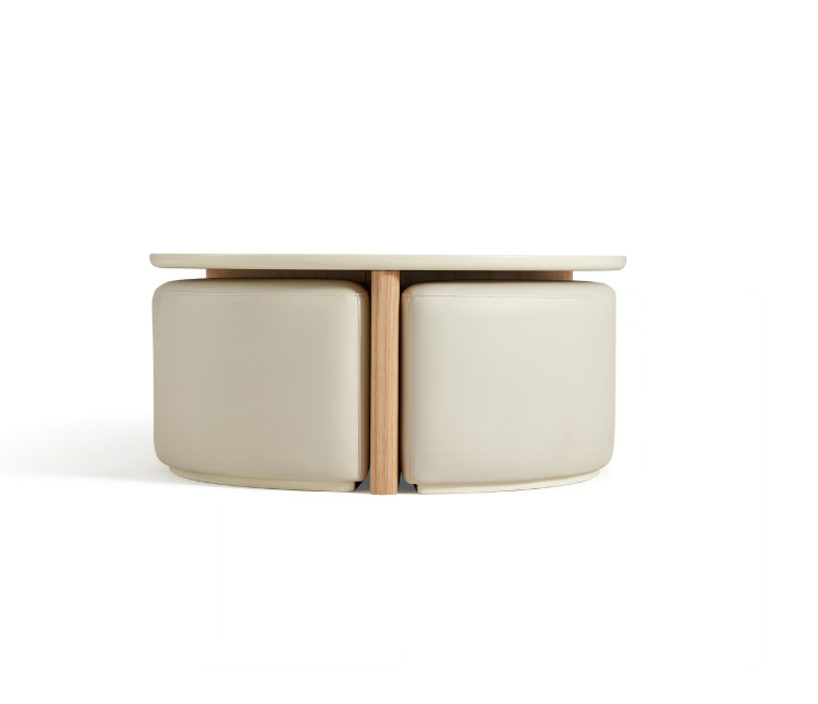 Zygmunt Coffee Table, 0.85M, Sintered/Off-White