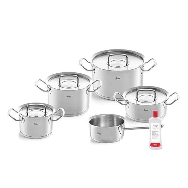 Fissler Original Profi Collection Stainless Steel Cooking Pot Set, 5 Pieces