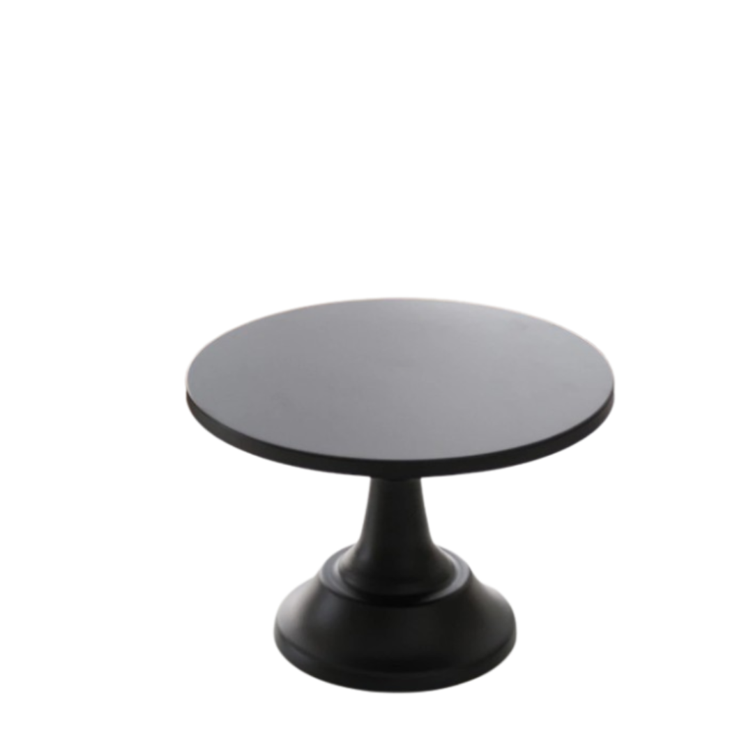 Round Metal Iron Cake Stand - Black