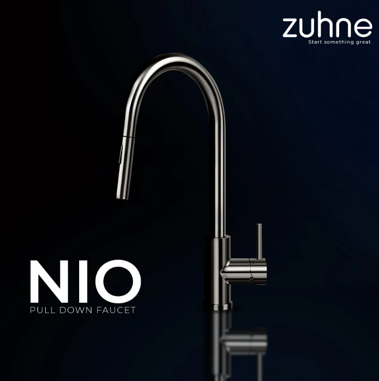 NIO Solid Stainless Steel Pull Down Kitchen Mixer Faucet