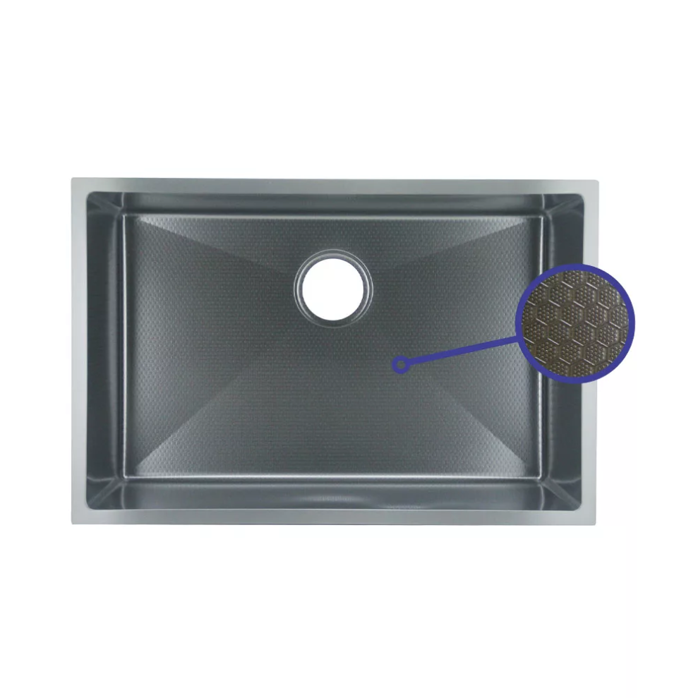 Fidelis Honeycomb Nano Stainless Steel Kitchen Sink - Black