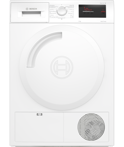 Series 4, Heat Pump Dryer, WTH83008SG, 84.2 cm x 59.8 cm x 61.3 cm