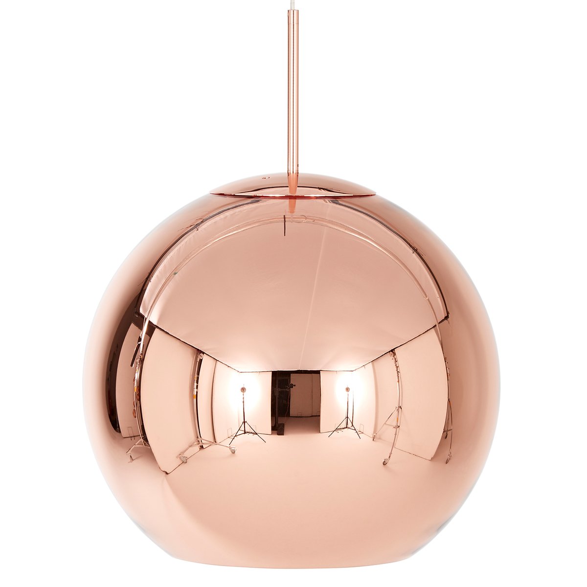 Copper LED Round Pendant, 45 cm