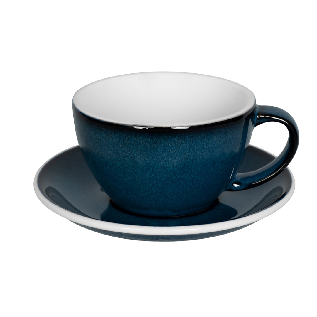 Egg 300ml Latte Cup & Saucer Set - Gunpowder