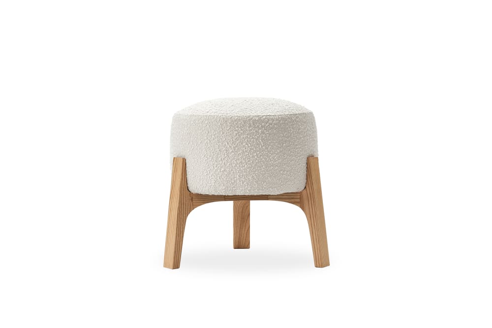Kit Bouclé Stool - Snow Bouclé