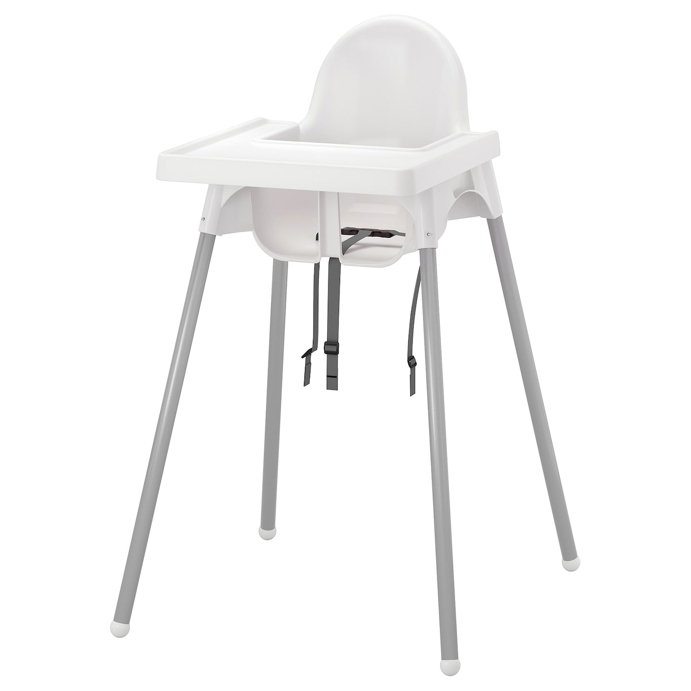 ANTILOP Highchair with Tray - White/Silver