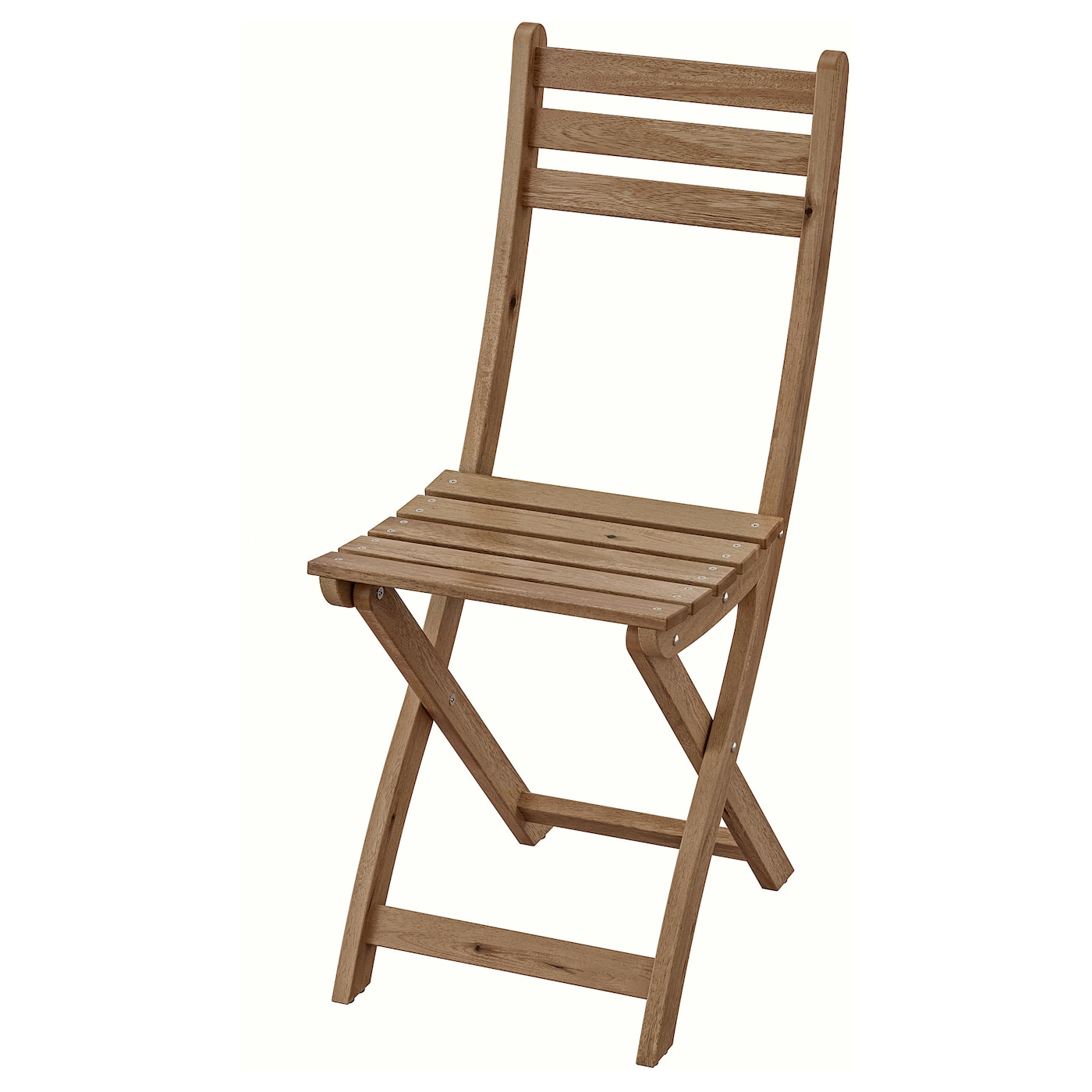 ASKHOLMEN Chair, Outdoor, Foldable - Light brown stained