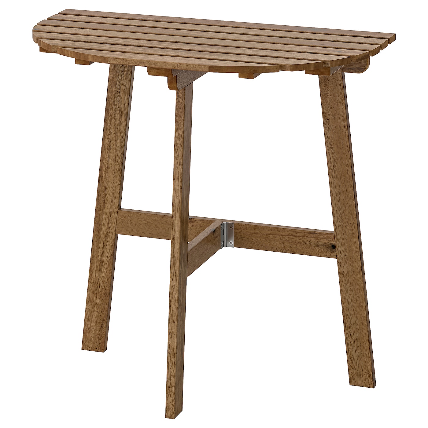 ASKHOLMEN Table for wall, Outdoor, Folding, 70x44 cm - Light brown stained