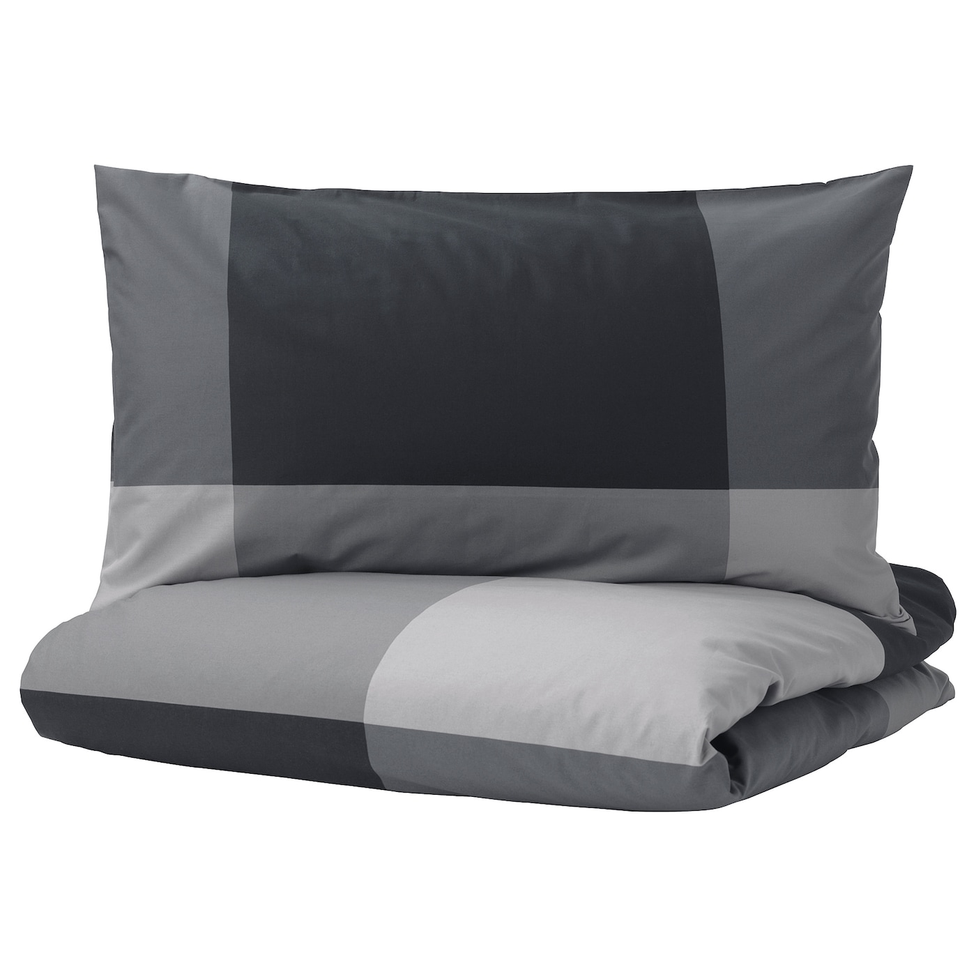 BRUNKRISSLA Duvet Cover and Pillowcase, 150x200/50x80 cm - Black