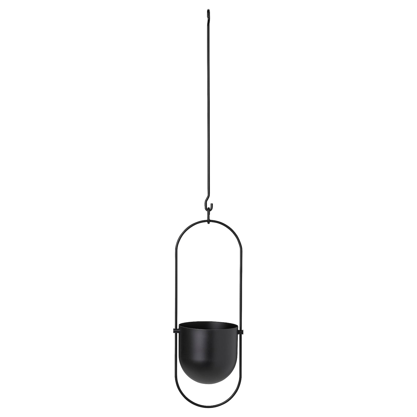CHILISTRÅN Hanging planter, 12 cm - In/Outdoor Black