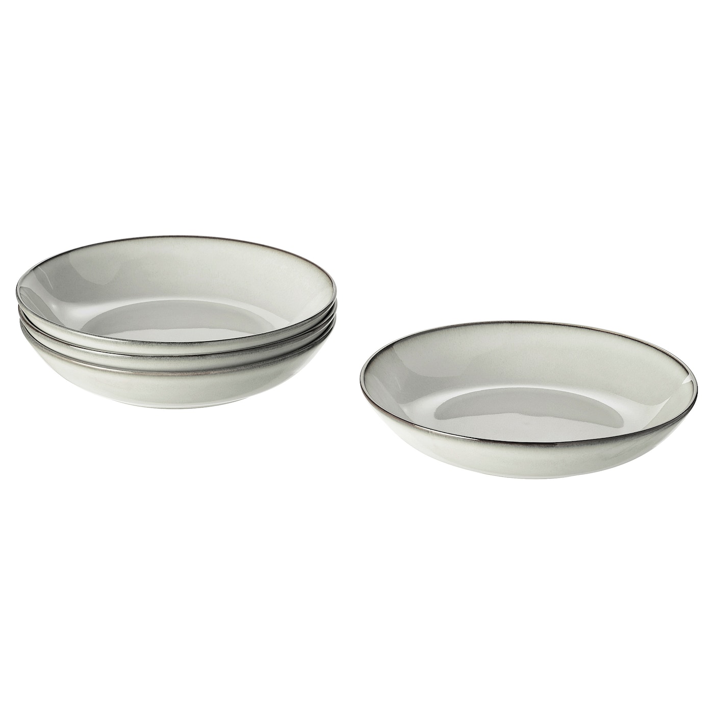 GLADELIG Deep Plate, 21 cm - Grey