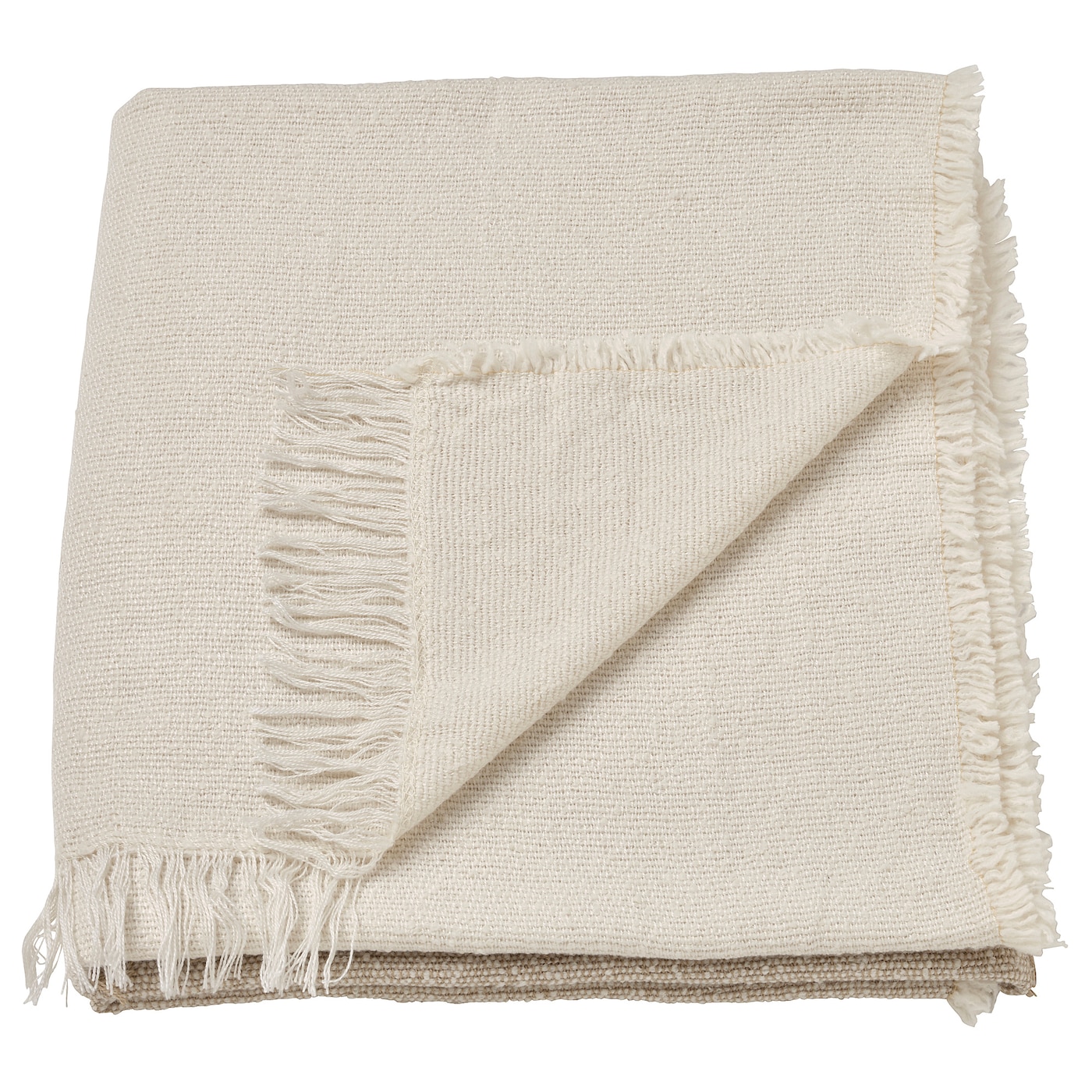 GUNNEMOR Throw,130x170 cm - Off-white/Grey-beige