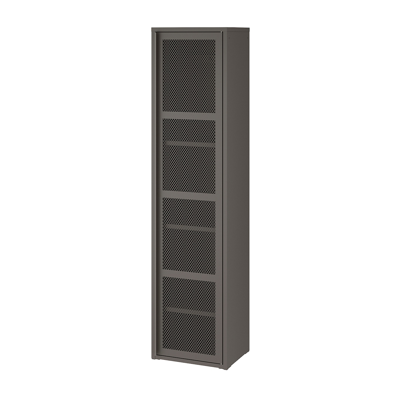 IVAR Cabinet with Door, 40x160 cm - Grey Mesh
