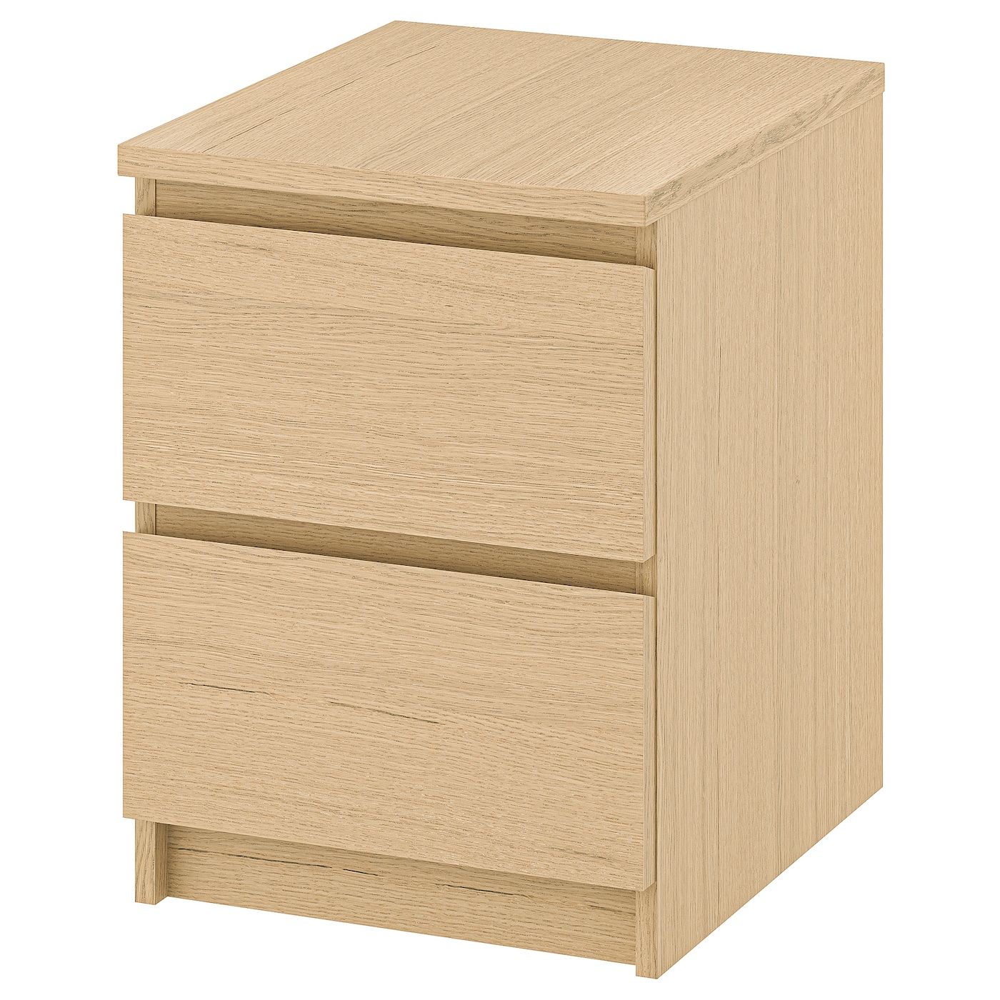 MALM Chest of 2 Drawers - White Stained Oak Veneer