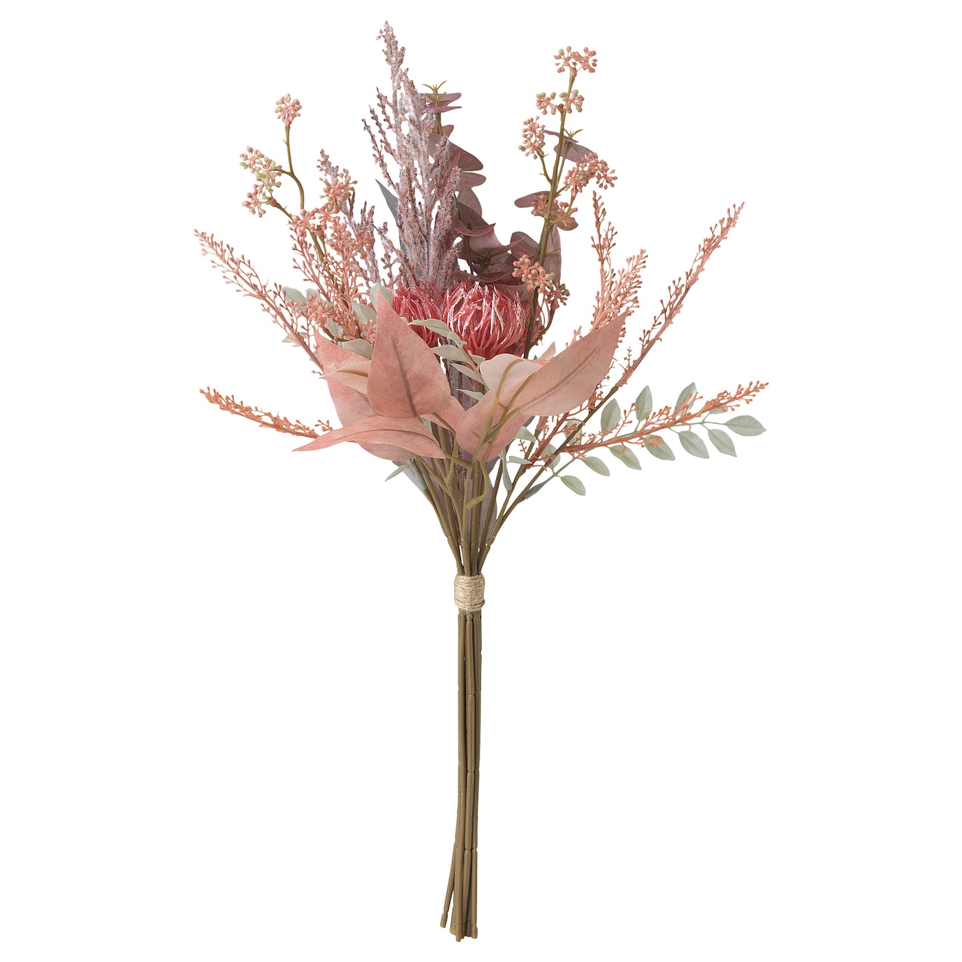 SMYCKA Artificial Bouquet, 52 cm - Eucalyptus/Pink/Red